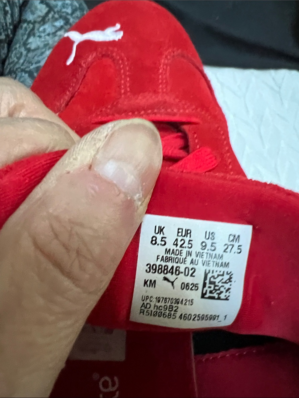 Puma Red Suede Sneakers with White Formstrip - Picture 5 of 5